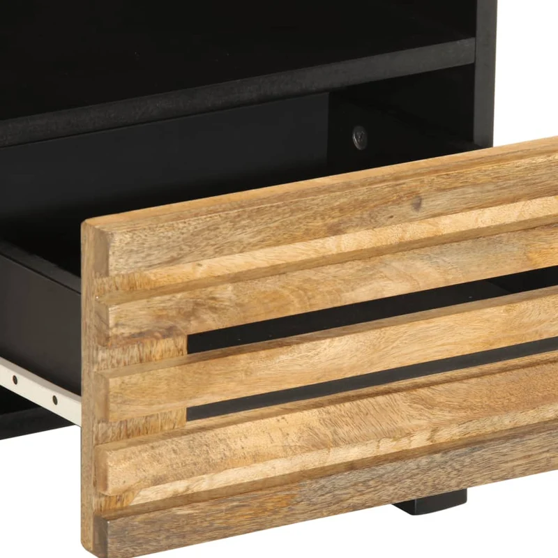Bedside Cabinets 2 pcs 40x34x46 cm Solid Wood Rough Mango