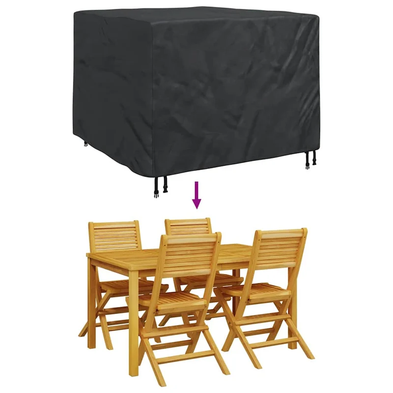 Furniture Cover Black 125 x 125 x 74 cm 210D Oxford Fabric