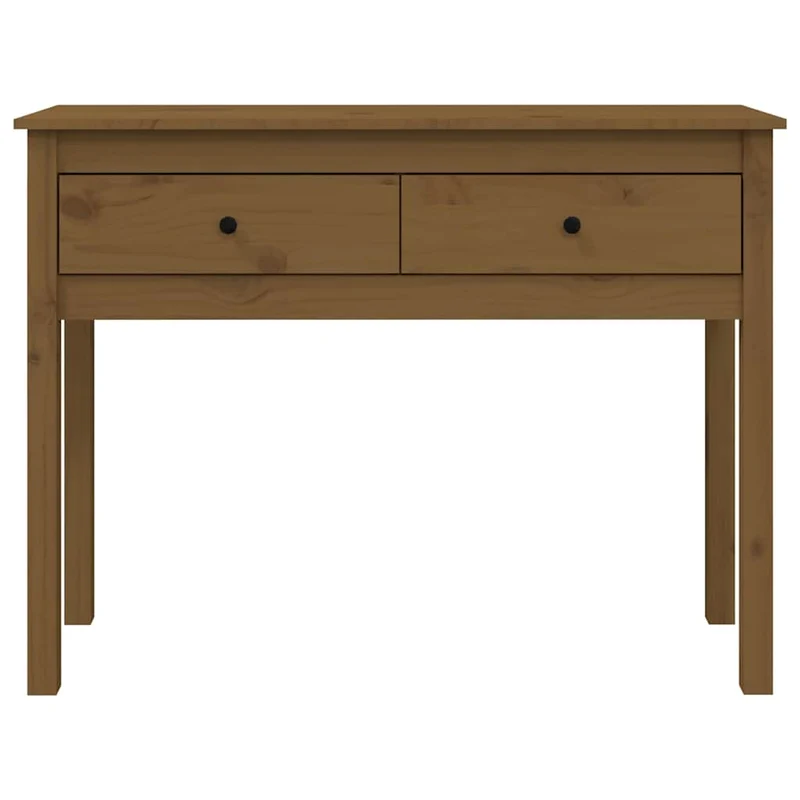 Console Table Honey Brown 100x35x75 cm Solid Wood Pine