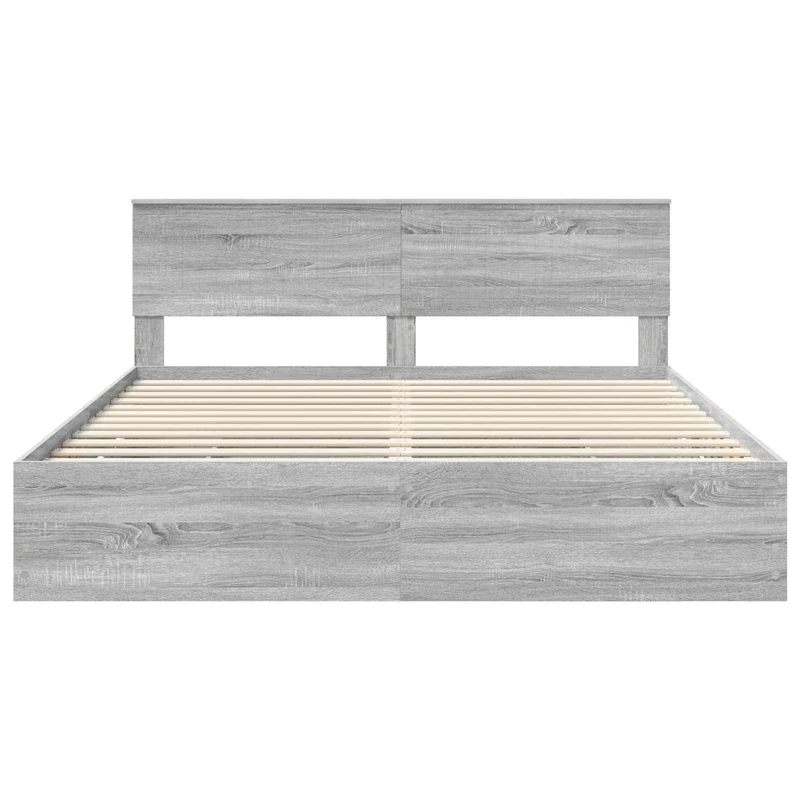 Bed Frame with Drawer Grey Sonoma 180 x 200 cm Engineer Wood