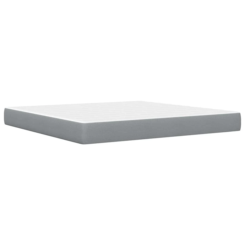 Bed Frame with Mattress Light Grey 180 x 200 cm Fabric