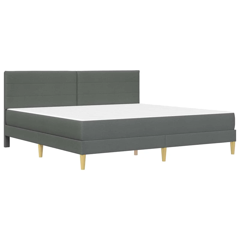 Bed Frame with Mattress Dark Grey 180 x 200 cm Fabric