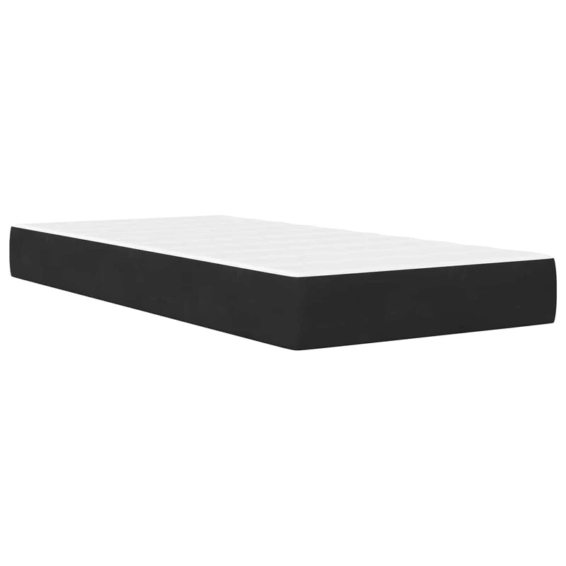 Bed Frame with Mattress Black 90 x 190 cm Velvet