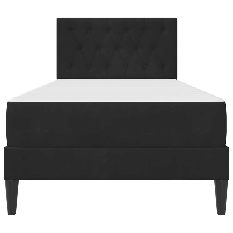 Bed Frame with Mattress Black 90 x 190 cm Velvet