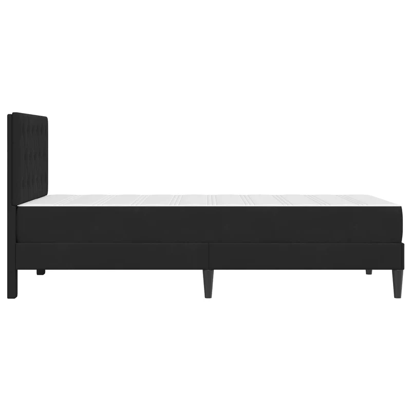 Bed Frame with Mattress Black 90 x 190 cm Velvet