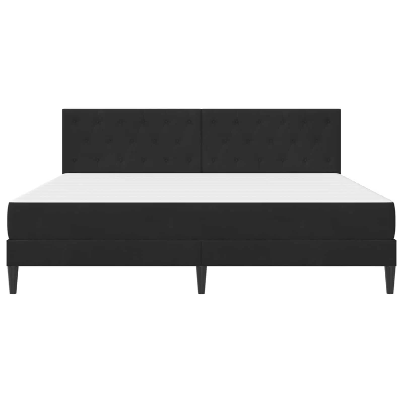 Bed Frame with Mattress Black 180 x 200 cm Velvet