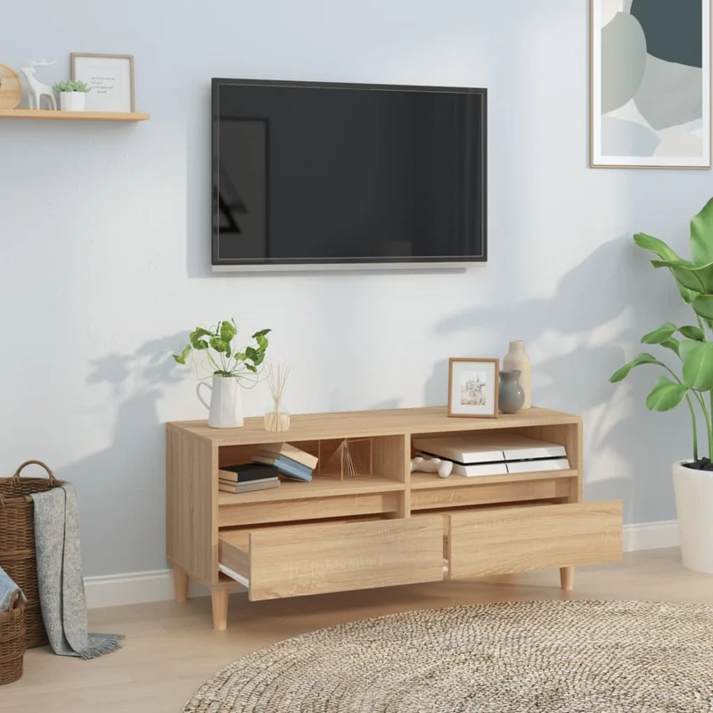 TV Cabinet Sonoma Oak 100x34,5x44,5 cm Engineered Wood