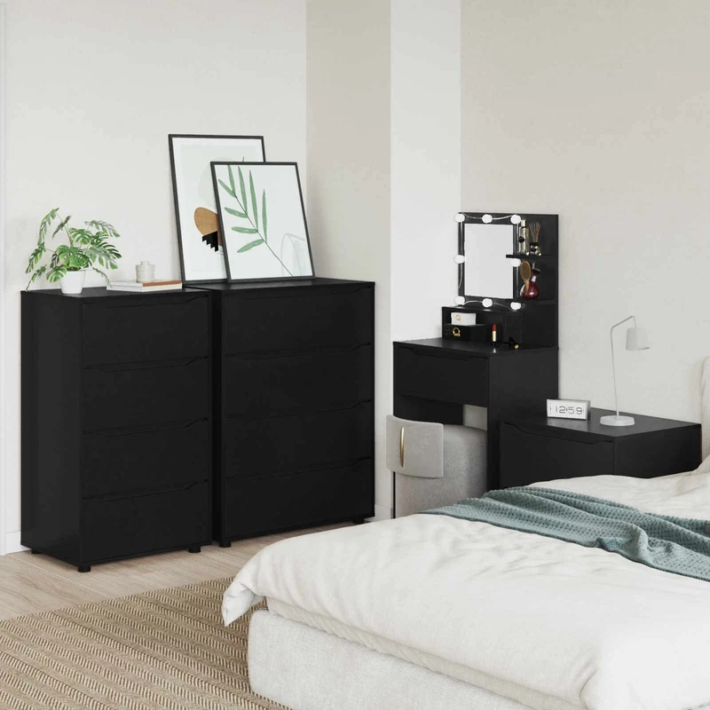 Storage Cabinets 60 x 48 x 105 cm Engineered Wood Black