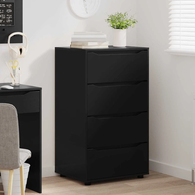Storage Cabinets 60 x 48 x 105 cm Engineered Wood Black