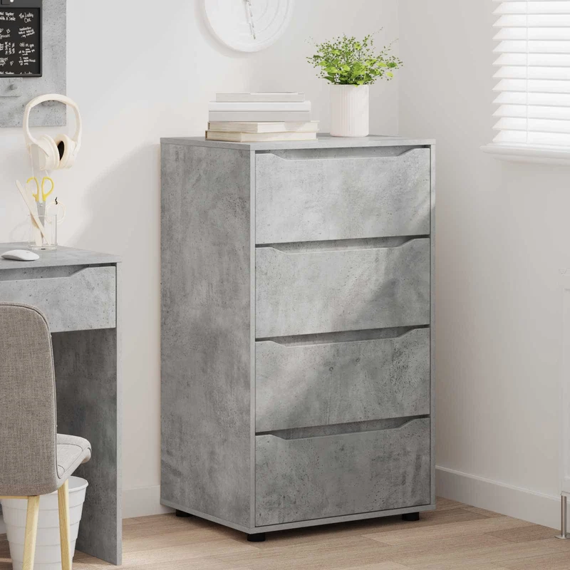 Storage Cabinets 60 x 48 x 105 cm Engineered Wood Concrete Grey