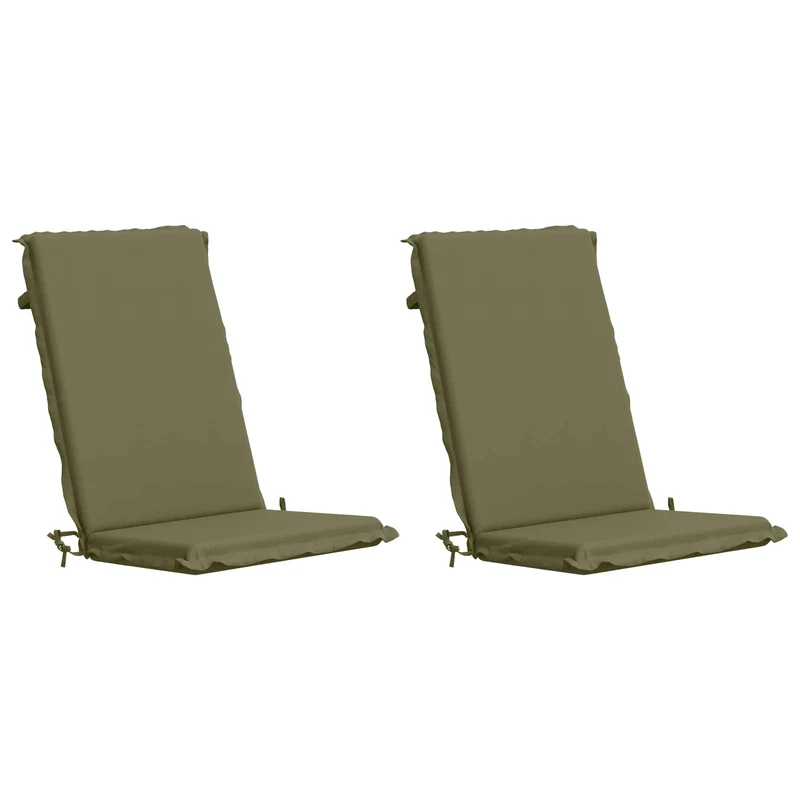 High Back Chair Cushion GEMERT 2 pcs 100% Polyester Olive Green