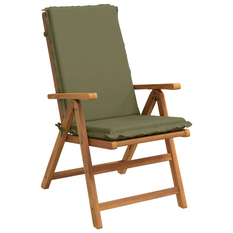 High Back Chair Cushion GEMERT 2 pcs 100% Polyester Olive Green