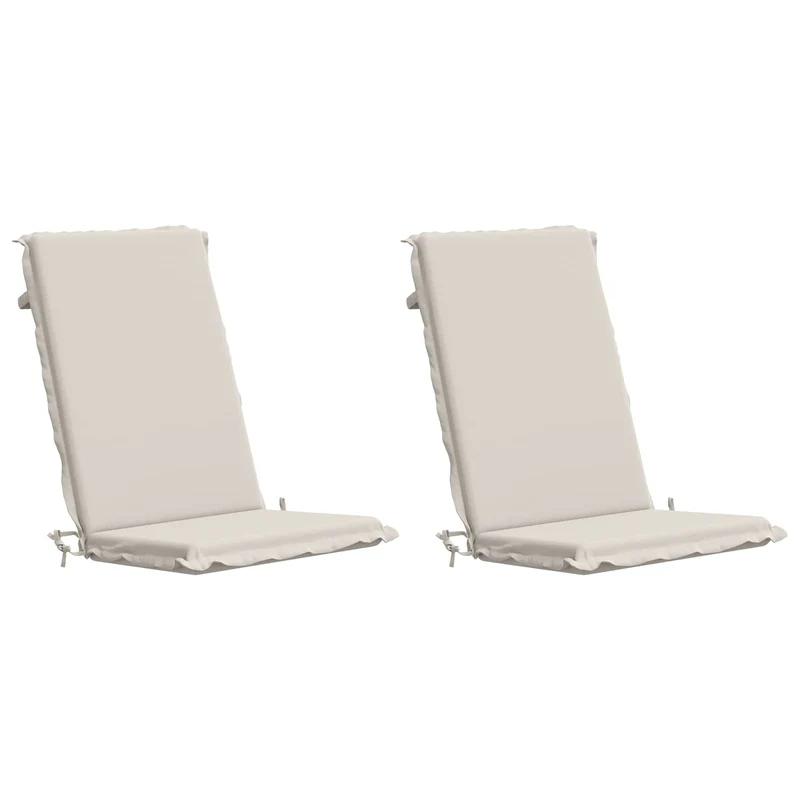 High Back Chair Cushion GEMERT 2 pcs 100% Polyester White
