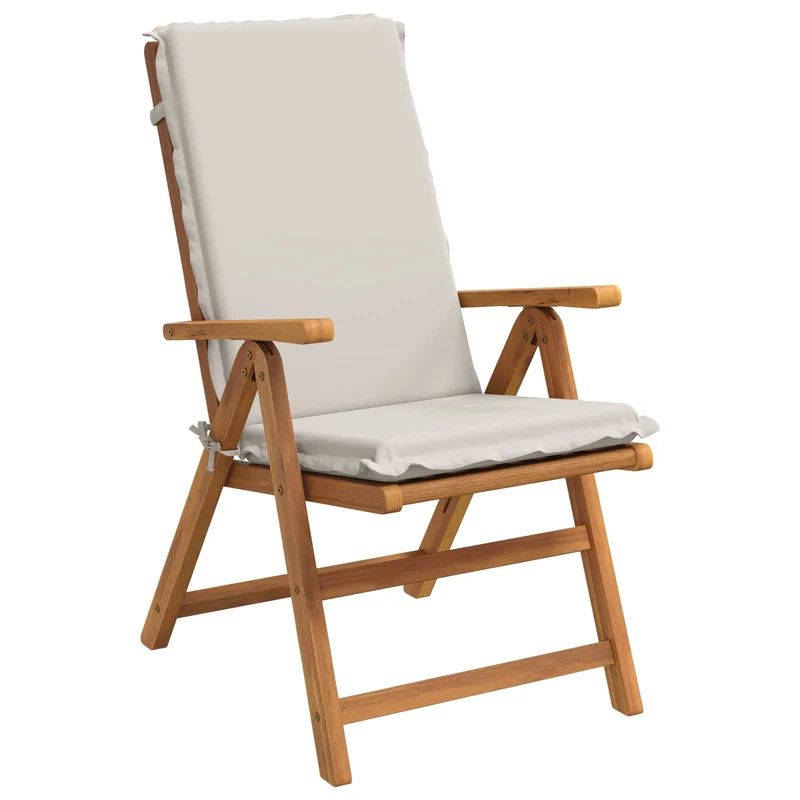 High Back Chair Cushion GEMERT 2 pcs 100% Polyester White
