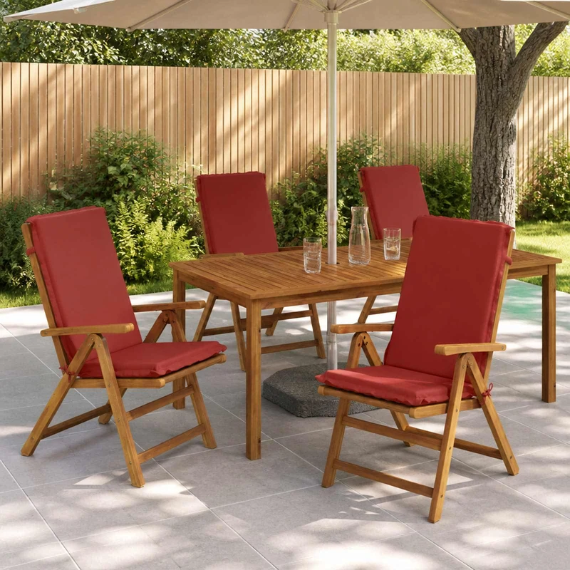 High Back Chair Cushion GEMERT 6 pcs 100% Polyester Red