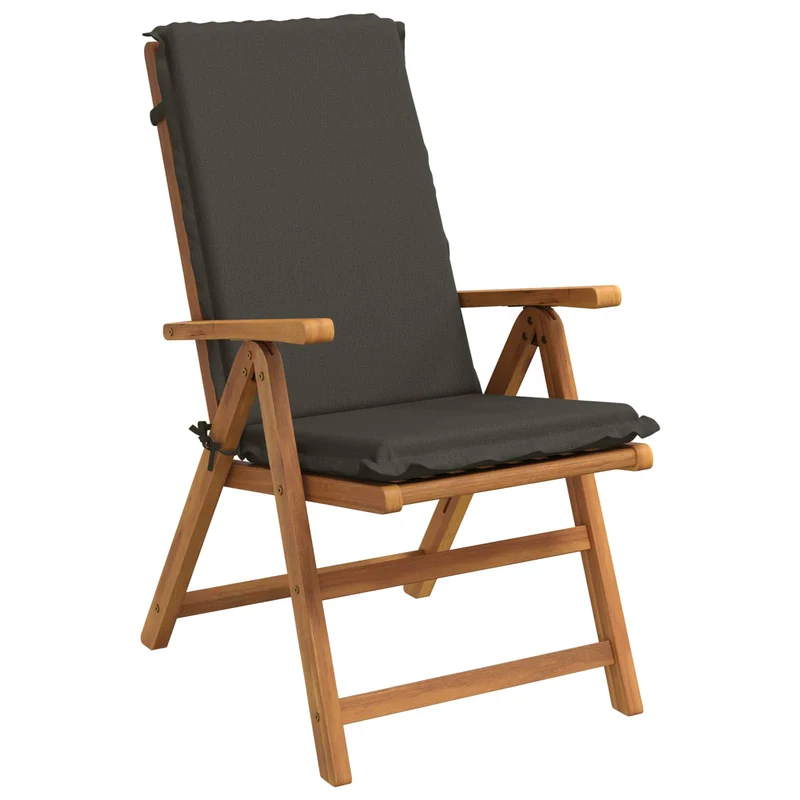 High Back Chair Cushion GEMERT 2 pcs 100% Polyester Anthracite