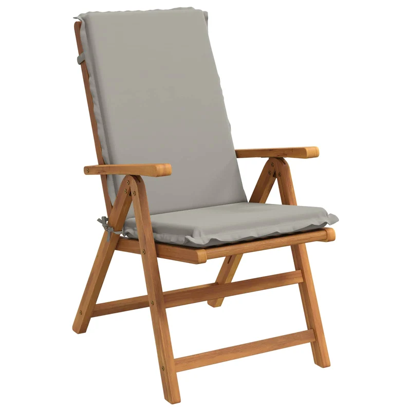 High Back Chair Cushion GEMERT 6 pcs 100% Polyester Grey