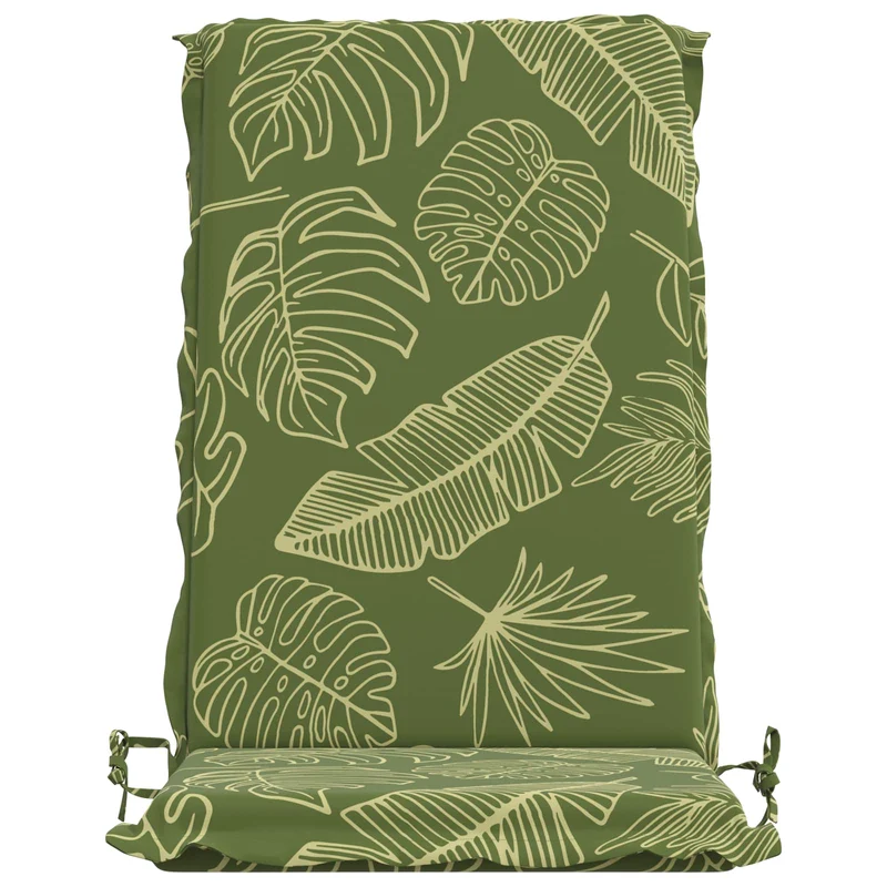 High Back Chair Cushion GEMERT 2 pcs 100% Polyester Leaf Design