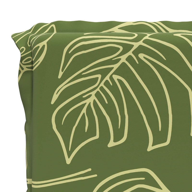 High Back Chair Cushion GEMERT 2 pcs 100% Polyester Leaf Design