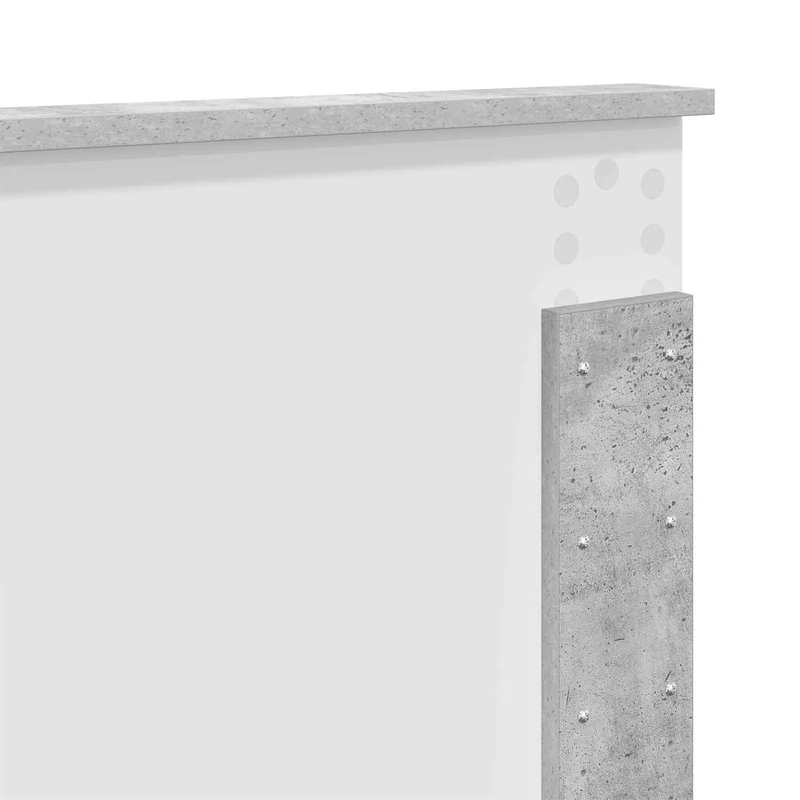 Bed Frame with Shelf Concrete Grey 160 x 200 cm Engineered Wood