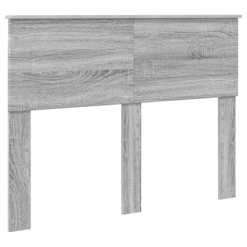 Bed Frame with Shelf Grey Sonoma 135 x 190 cm Engineered Wood
