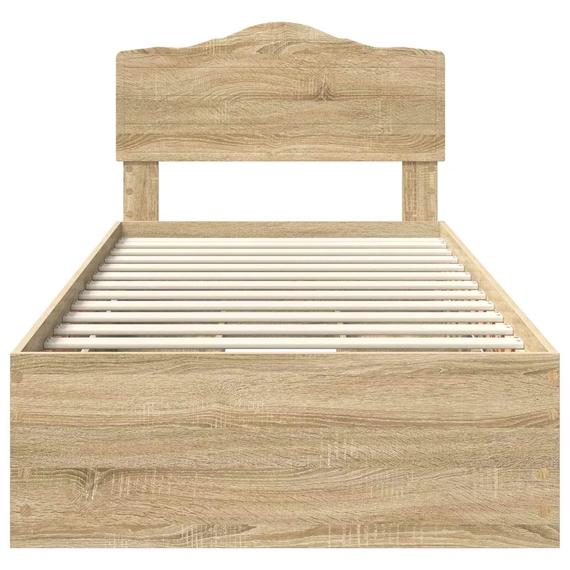 Bed Frame with Drawer Sonoma Oak 100 x 200 cm Engineer Wood