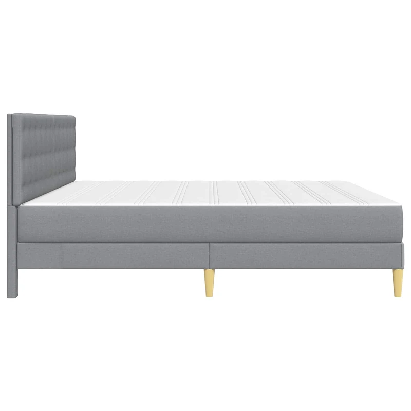 Bed Frame with Mattress Light Grey 180 x 200 cm Fabric