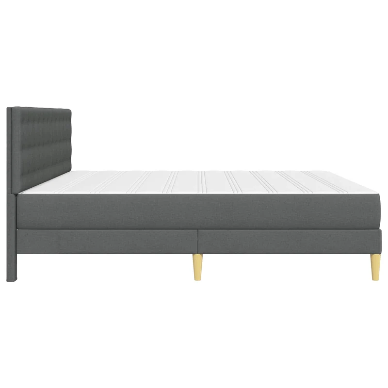 Bed Frame with Mattress Dark Grey 180 x 200 cm Fabric