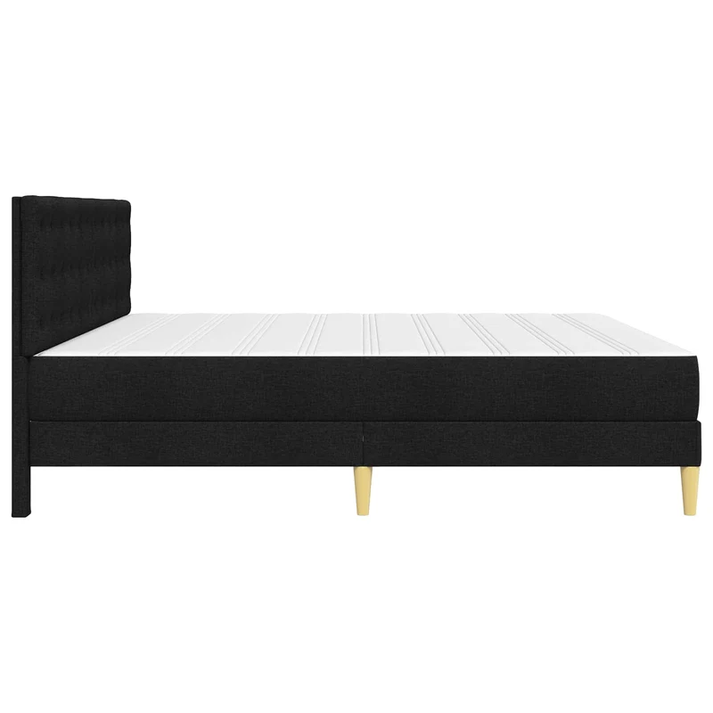 Bed Frame with Mattress Black 180 x 200 cm Fabric
