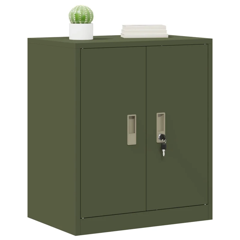 Storage Cabinet Olive Green 60 x 40 x 70 cm Steel