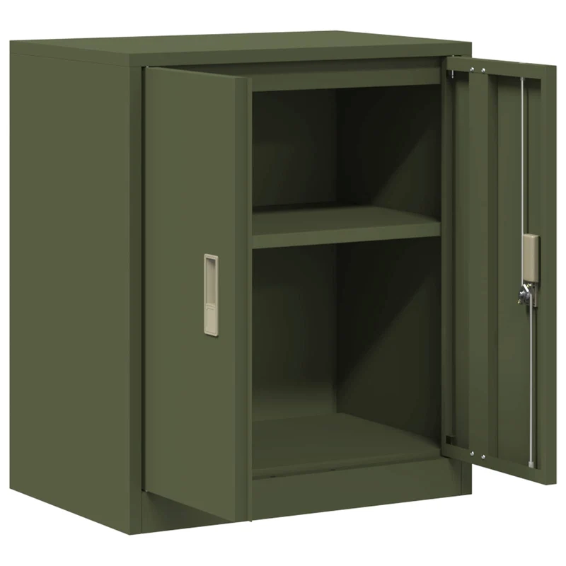 Storage Cabinet Olive Green 60 x 40 x 70 cm Steel
