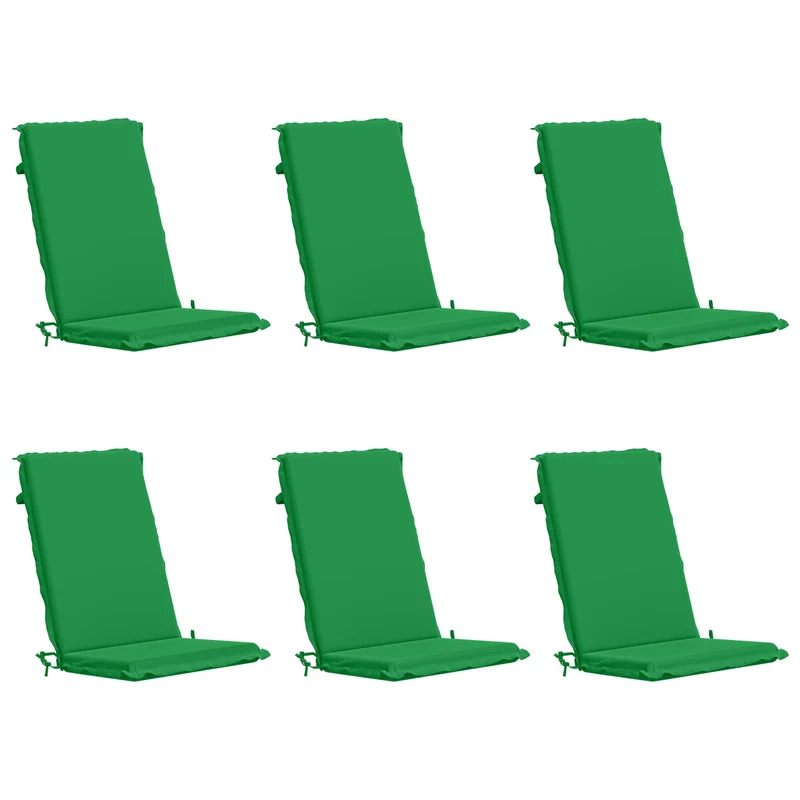 High Back Chair Cushion GEMERT 6 pcs 100% Polyester Green