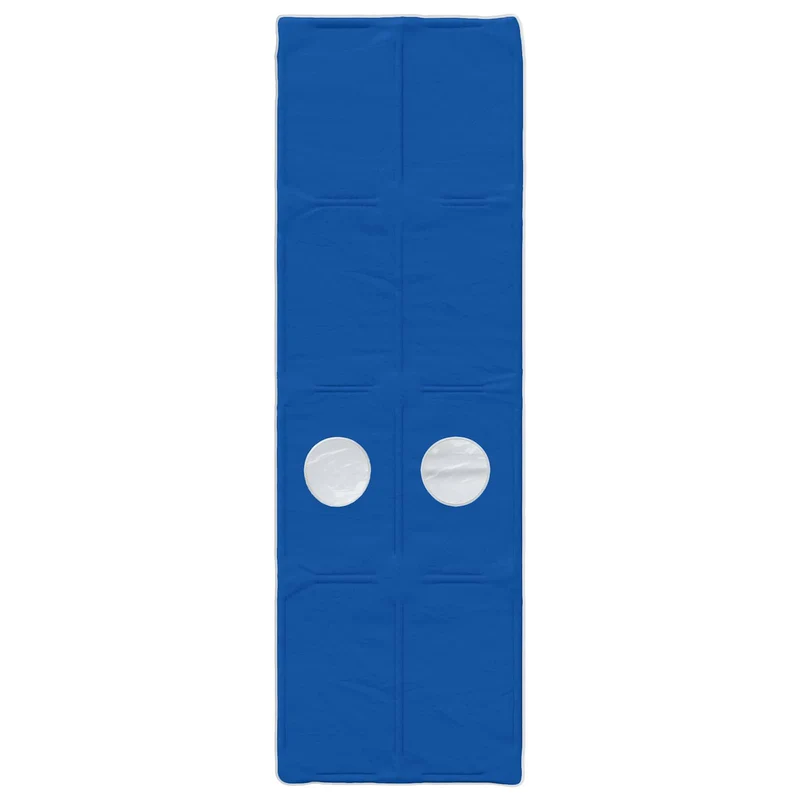Bed with Tunnel 3 pcs White and Blue Engineered Wood
