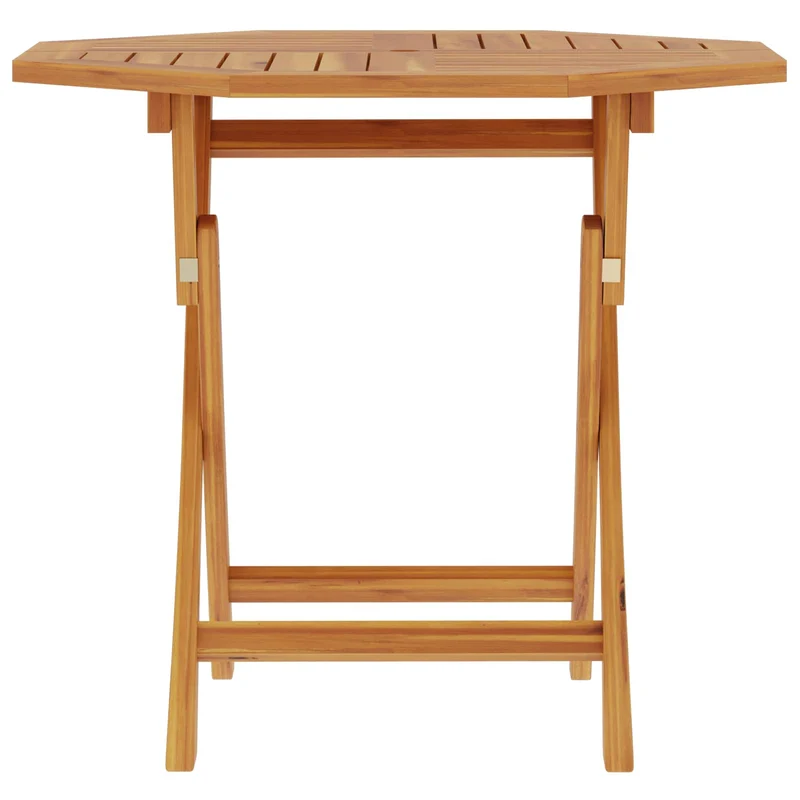 Folding Garden Table Natural 90 x 90 x 75 cm Solid Teak Wood