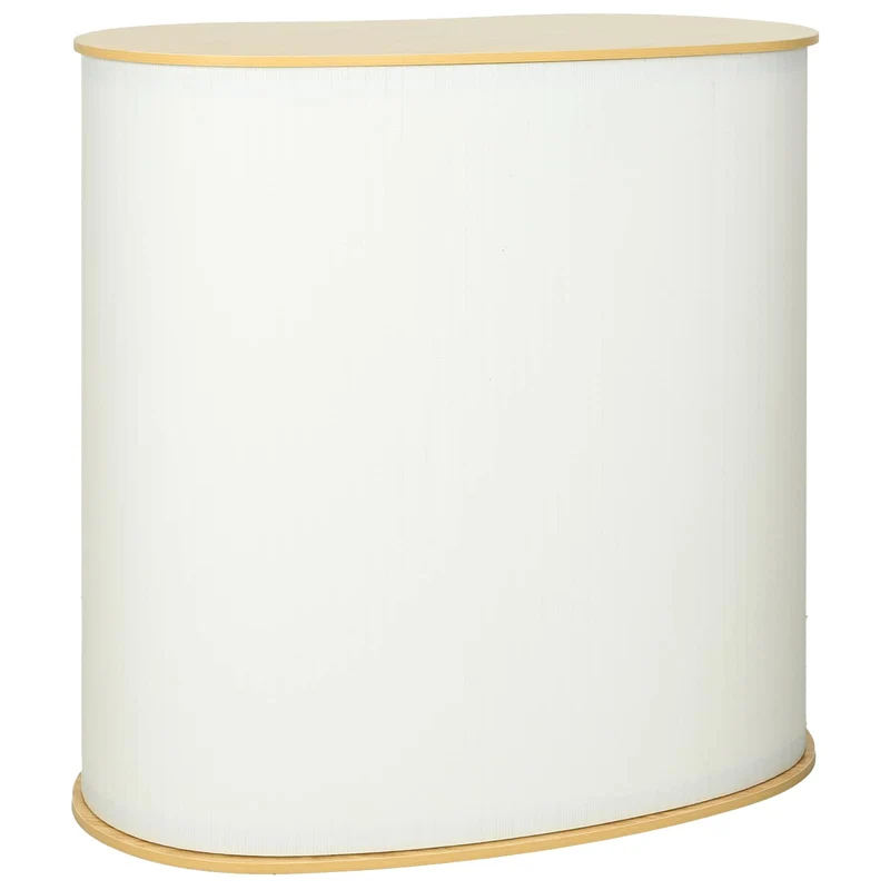 Trade Show Counter Light Brown and White 90 x 48 x 93 cm