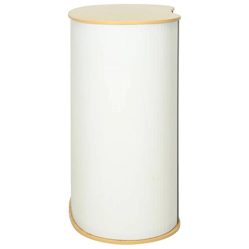 Trade Show Counter Light Brown and White 90 x 48 x 93 cm