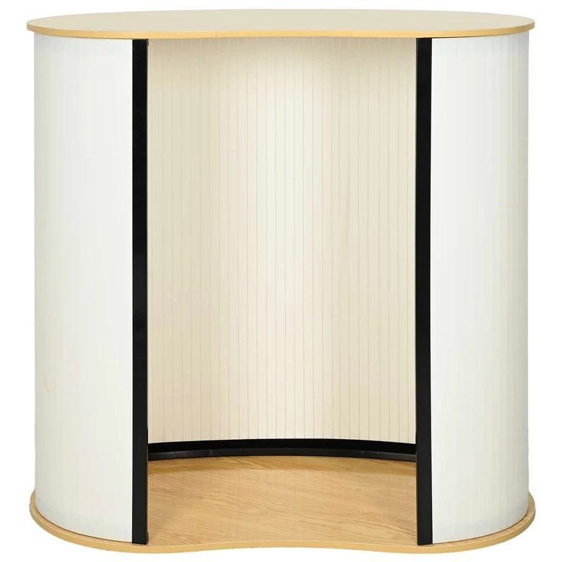 Trade Show Counter Light Brown and White 90 x 48 x 93 cm