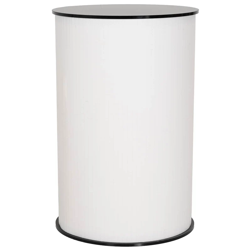 Trade Show Counter Black and White Ø 60 x 93 cm