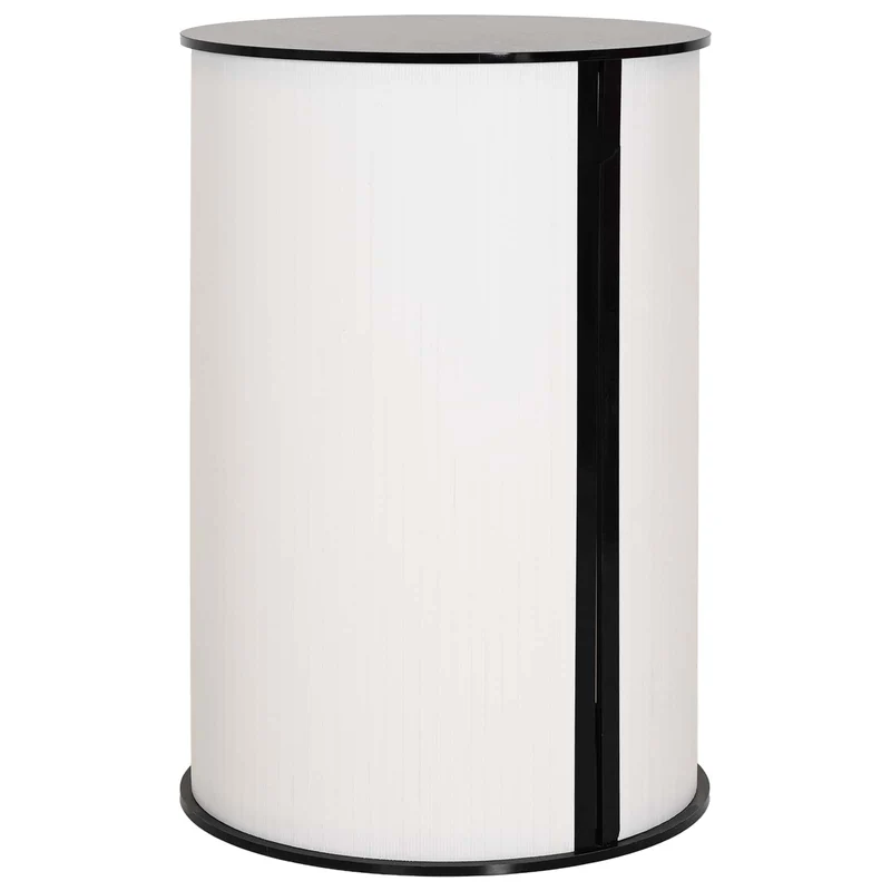 Trade Show Counter Black and White Ø 60 x 93 cm