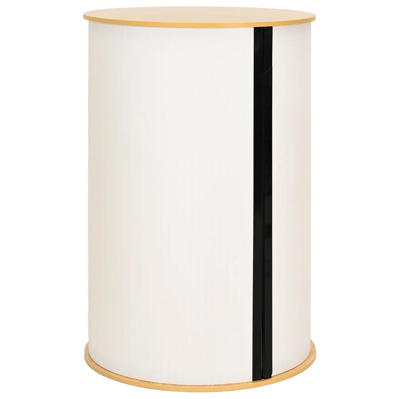 Trade Show Counter Light Brown and White Ø 60 x 93 cm