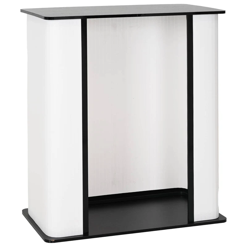 Trade Show Counter Black and White 80 x 40 x 93 cm