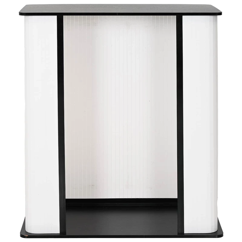 Trade Show Counter Black and White 80 x 40 x 93 cm
