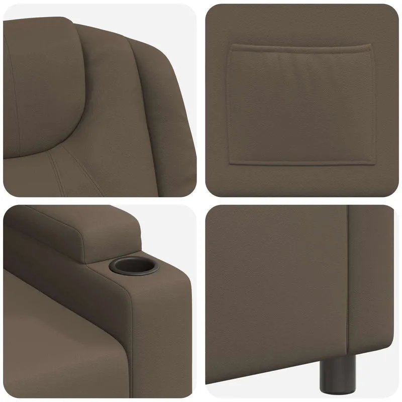 Recliner Chair Grey 75 x 95 x 106 cm Fabric