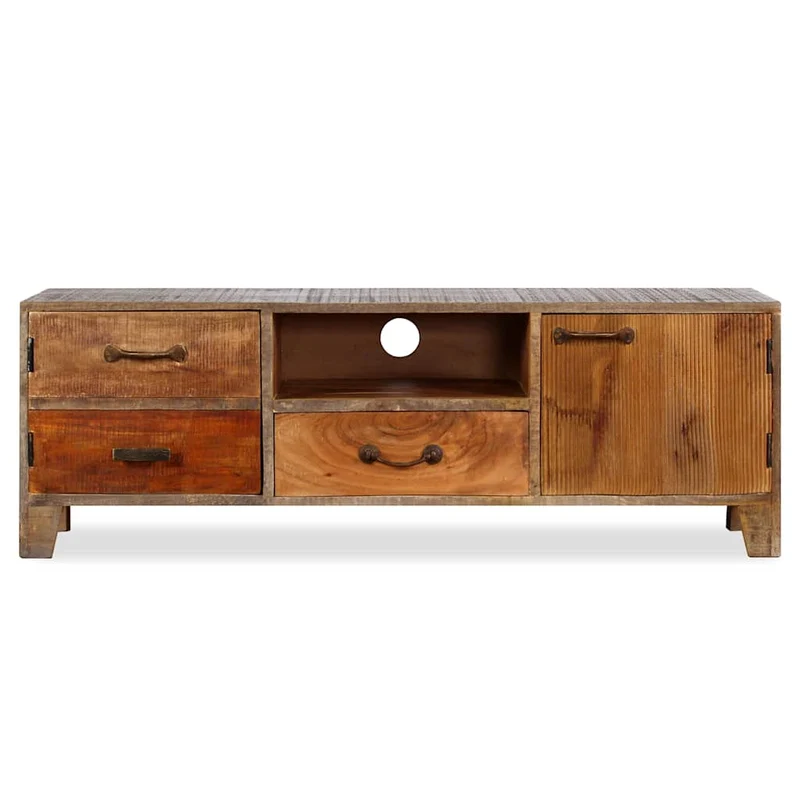 244967 vidaXL TV Cabinet Solid Wood Vintage 118x30x40 cm