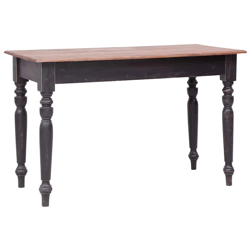 283907 vidaXL Desk with 3 Drawers 117x57x75 cm Solid Mahogany Wood