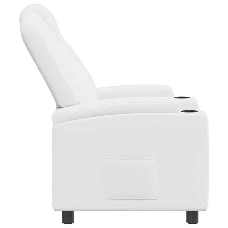 Recliner Chair White 75 x 95 x 106 cm Fabric