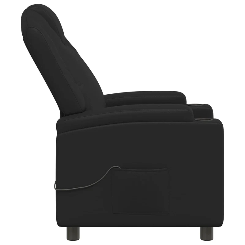 Recliner Massage Chair Black 75 x 95 x 106 cm Fabric