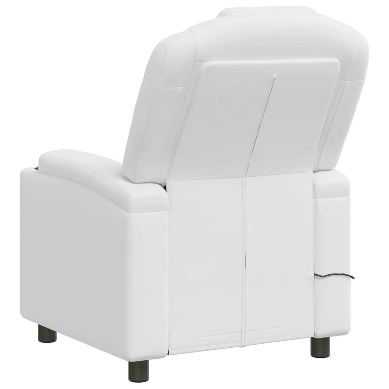 Recliner Massage Chair White 75 x 95 x 106 cm Fabric