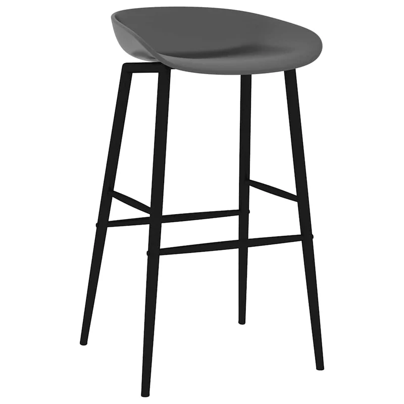 5 Piece Bar Set Black and Grey