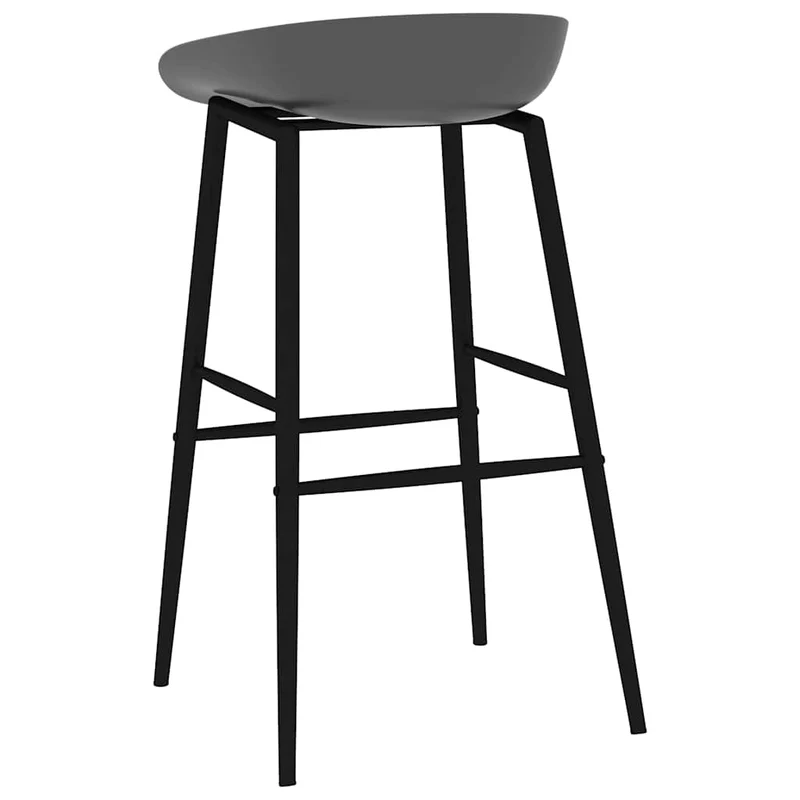 5 Piece Bar Set Black and Grey